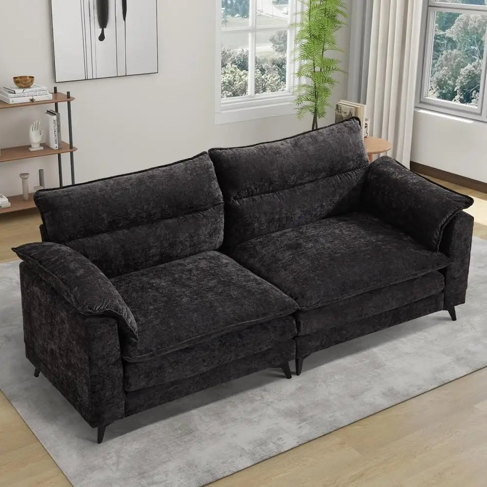 Modern Chenille Soft Upholstered Sofa Couch