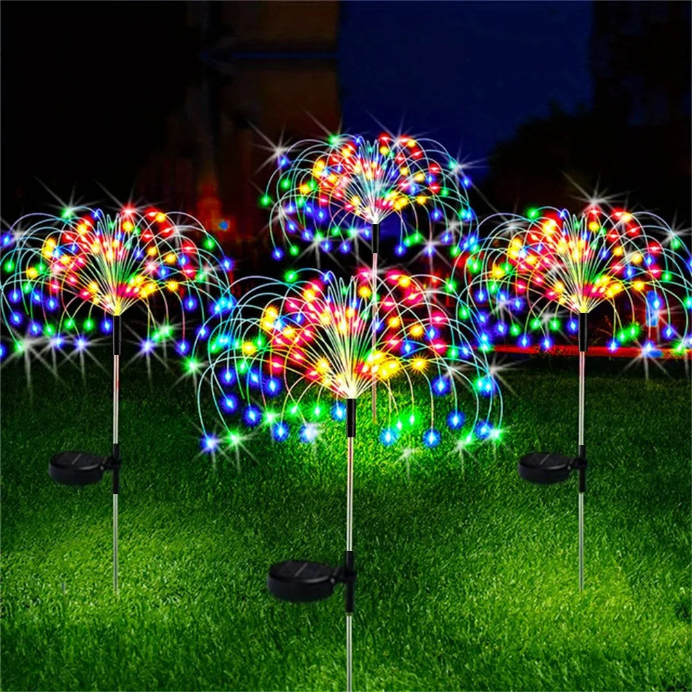 Garden LED Solar Fireworks Lights