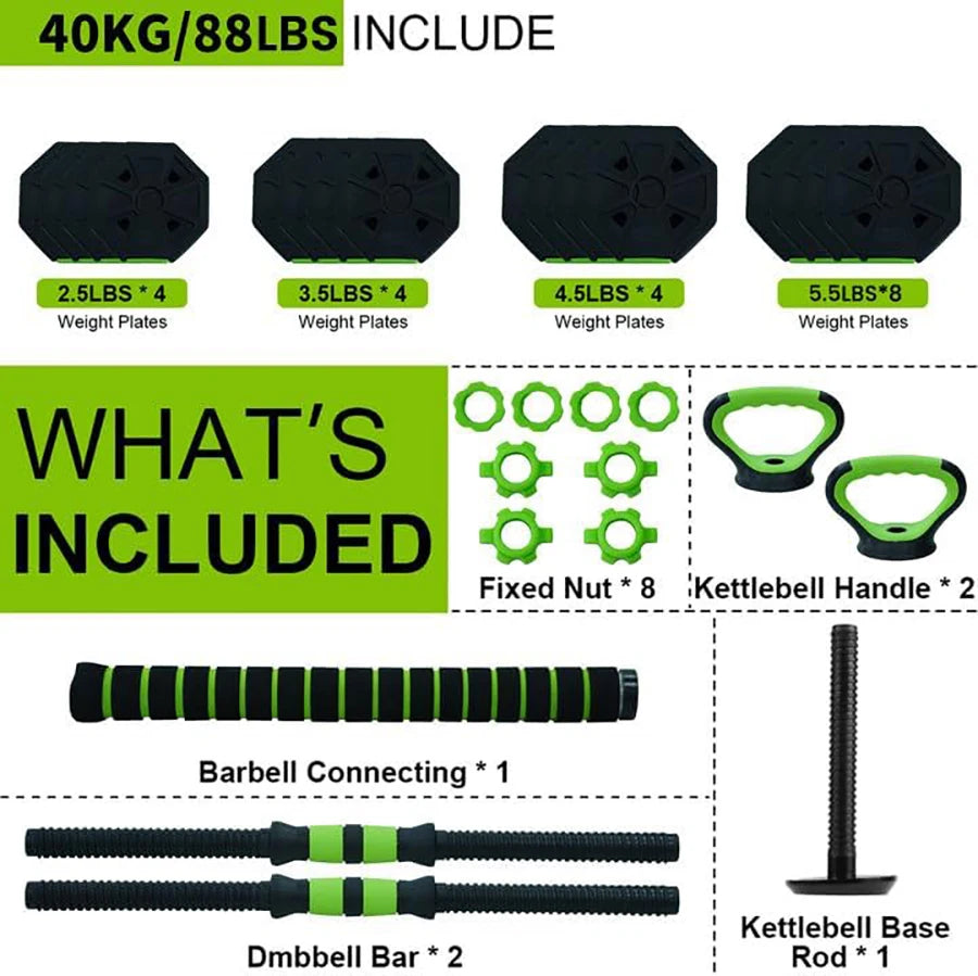 Adjustable Kettlebell/Dumbbell Set