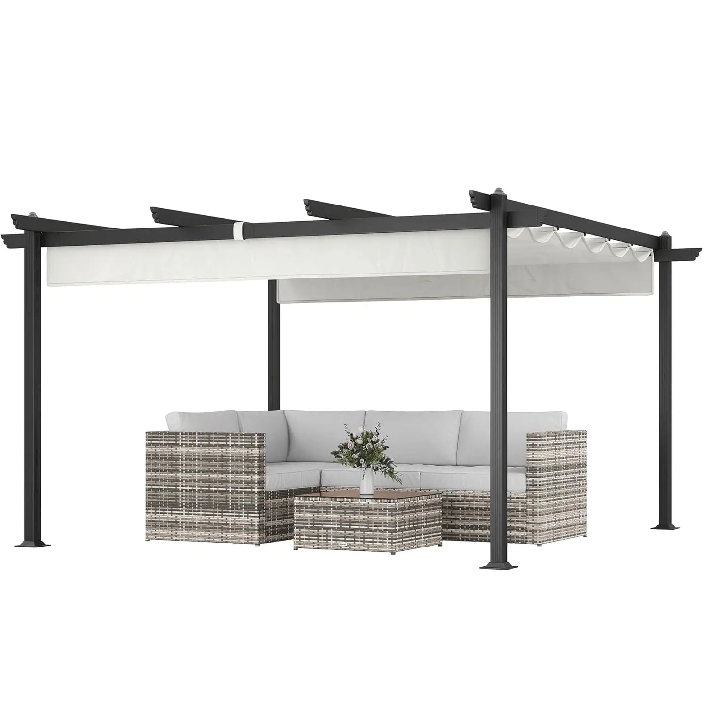 Sun Shade Retractable Pergola Canopy