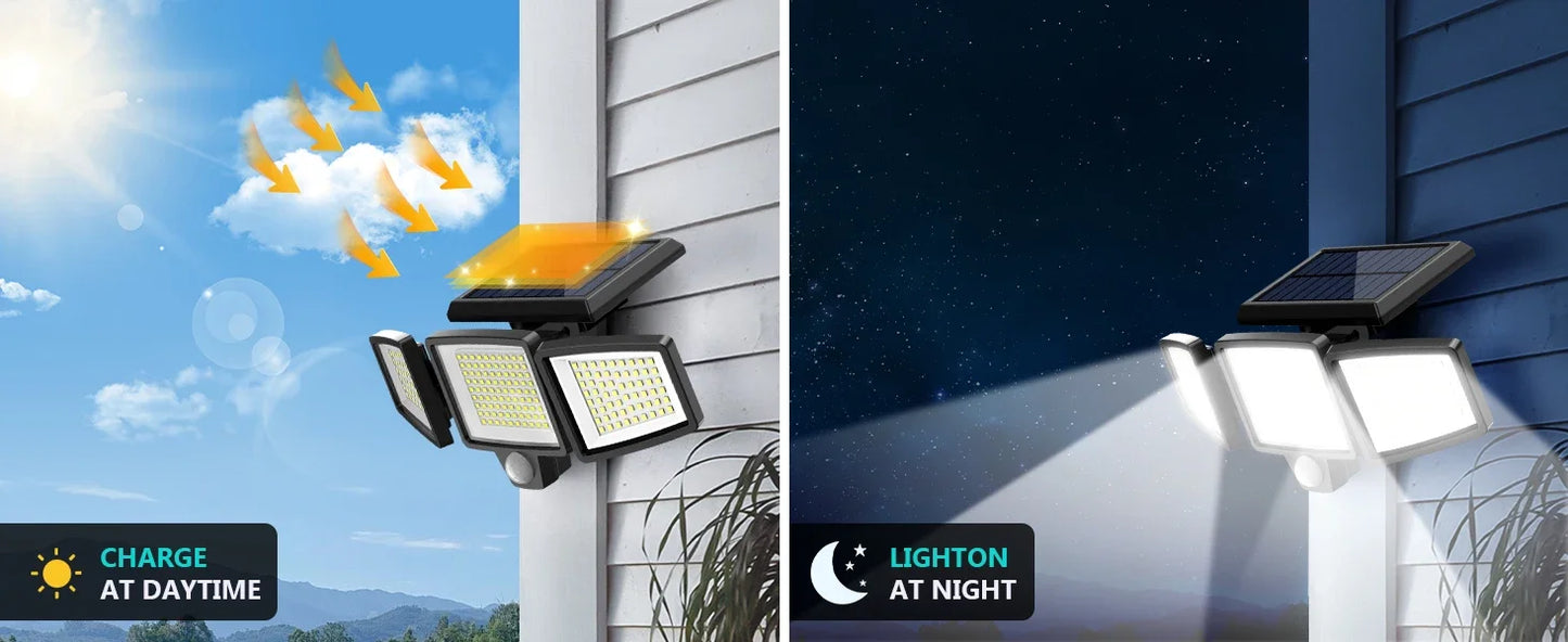 Outdoor Solar LED Lights with Sensors