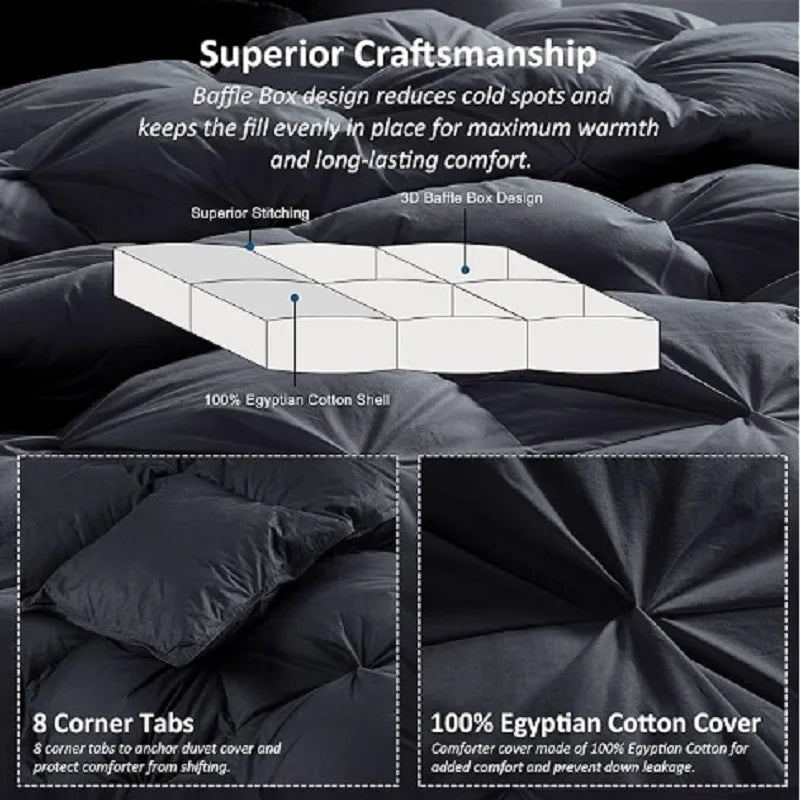 All-Season Goose Down Feather Fiber Comforter