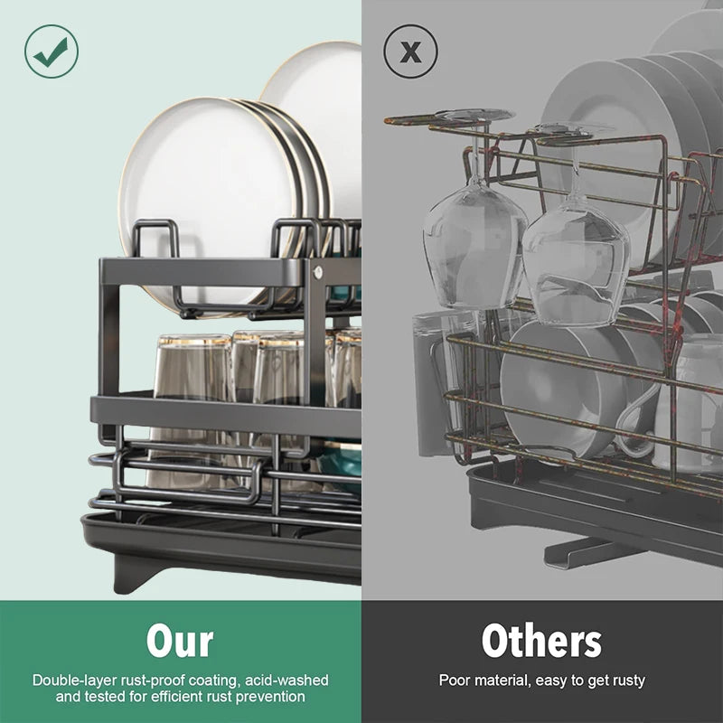 Kitchen Counter Dish Drying Rack