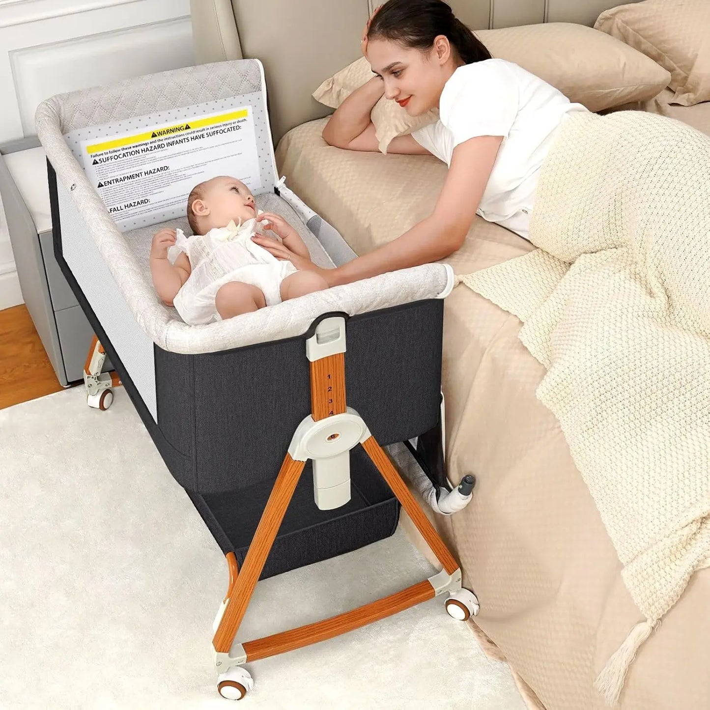 Baby Bassinet with Wheels