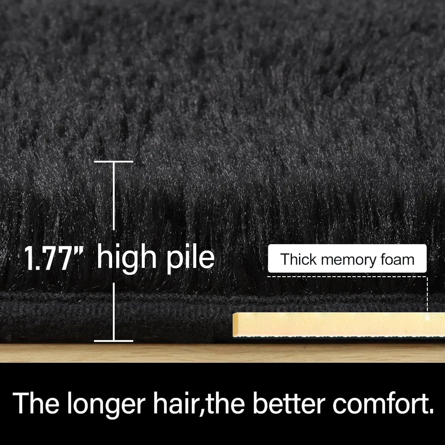 Fluffy Rugs Non Slip Rugs for Hardwood Floors Room Decor