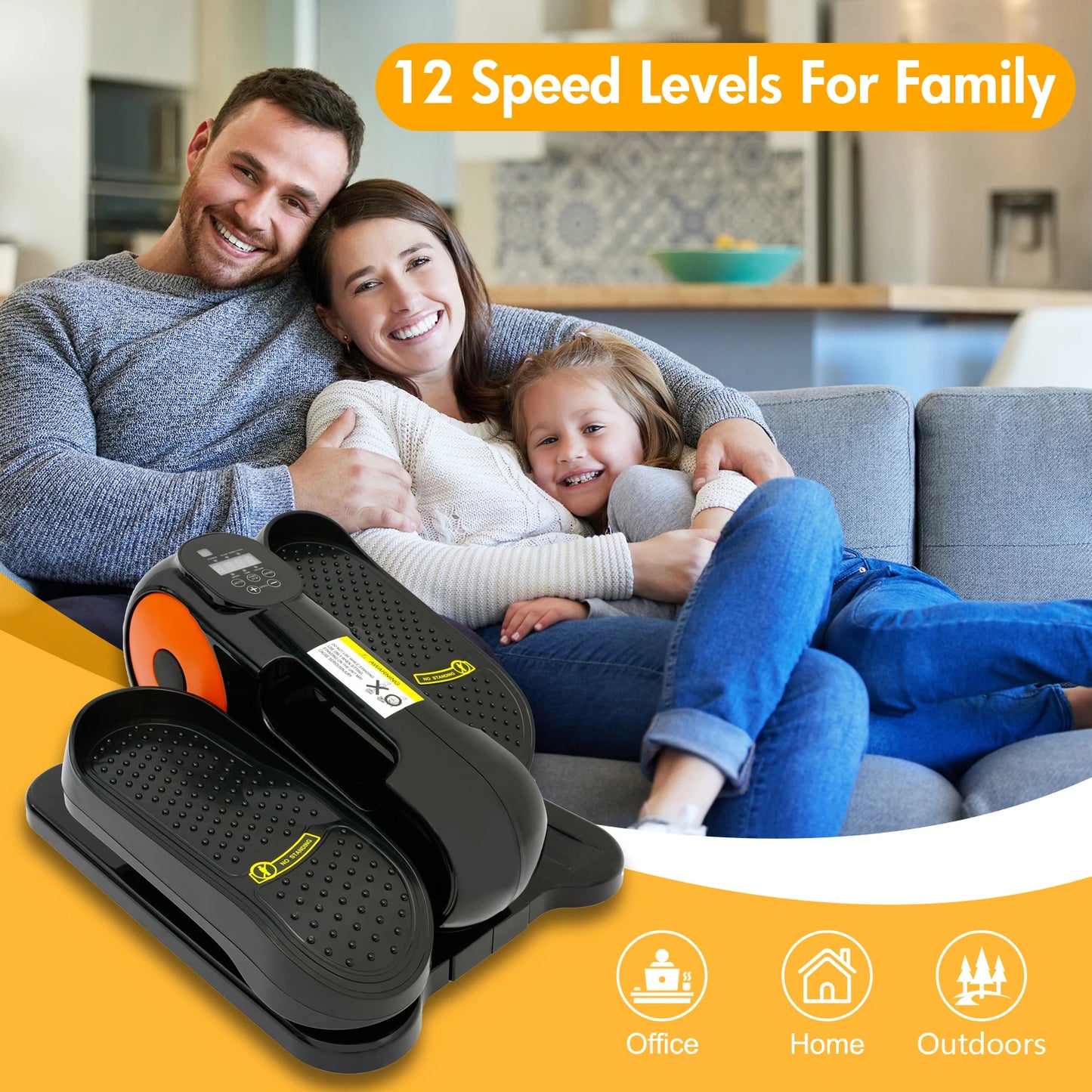 Fully Assembled Quiet Electric Seated Pedal Exerciser