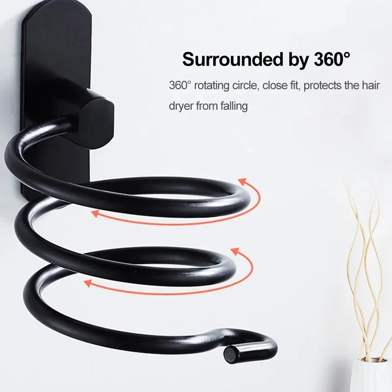 Bathroom Accessory Hair Dryer Holder Wall Mounted Organizer
