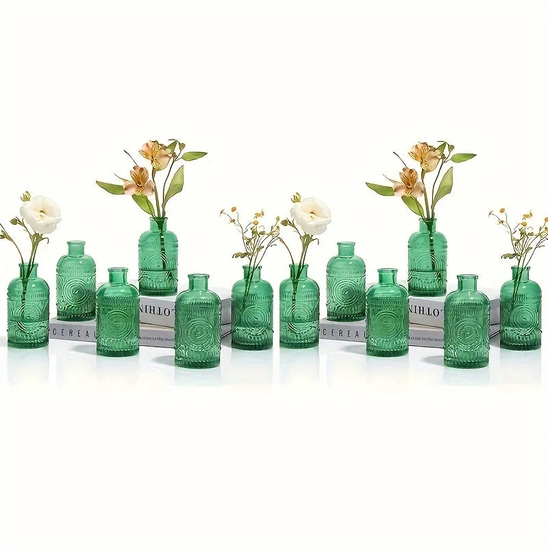 Vintage Clear Glass Bud Vases