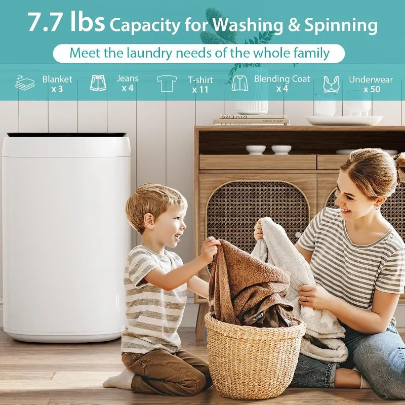 All-in-One Washer Spinner Combo w/Drain Pump