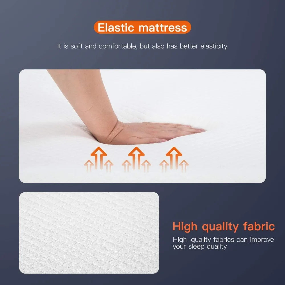 Mattress Gel Memory Foam for Cool Sleep & Pressure Relief