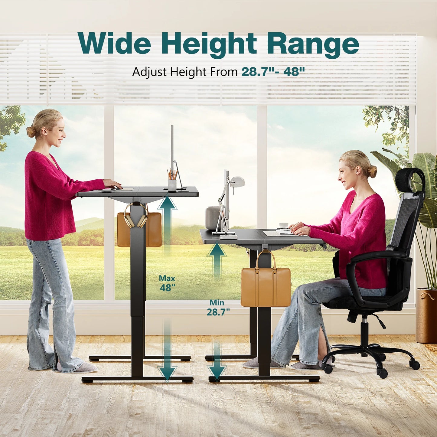 Electric Standing Computer Desk - Height Adjustable
