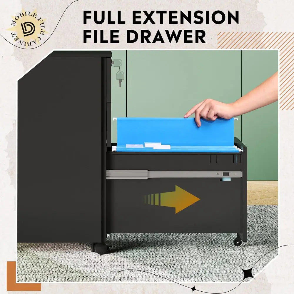 Under Desk Metal Filing Cabinet