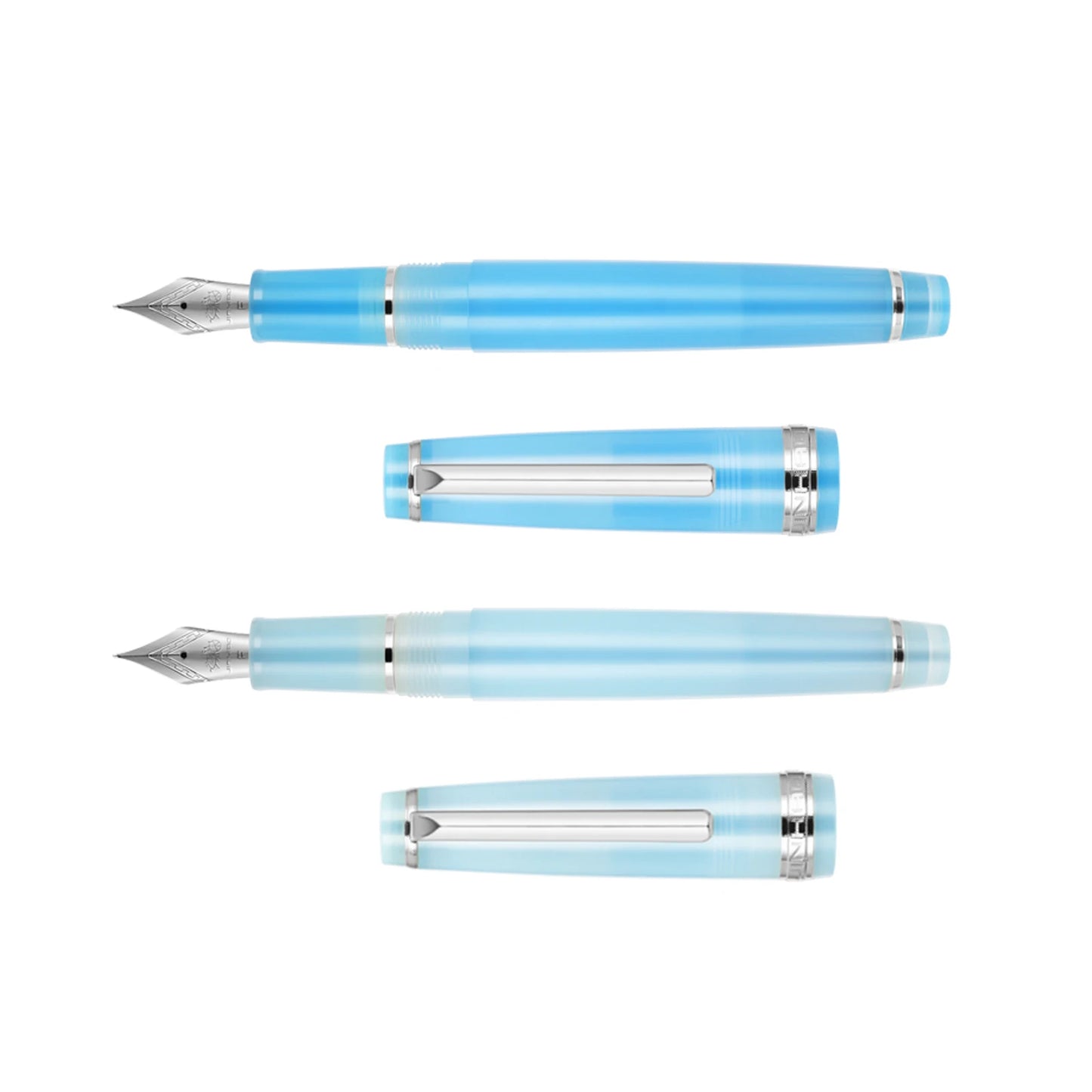 Fountain Pen Silver clip Acrylic Barrel Fine Nib