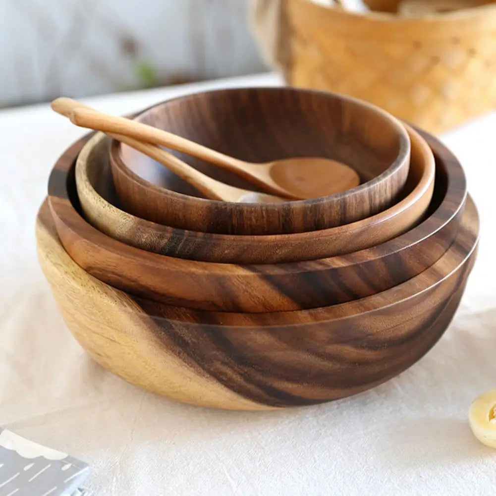 Practical Wooden Soup Bowl