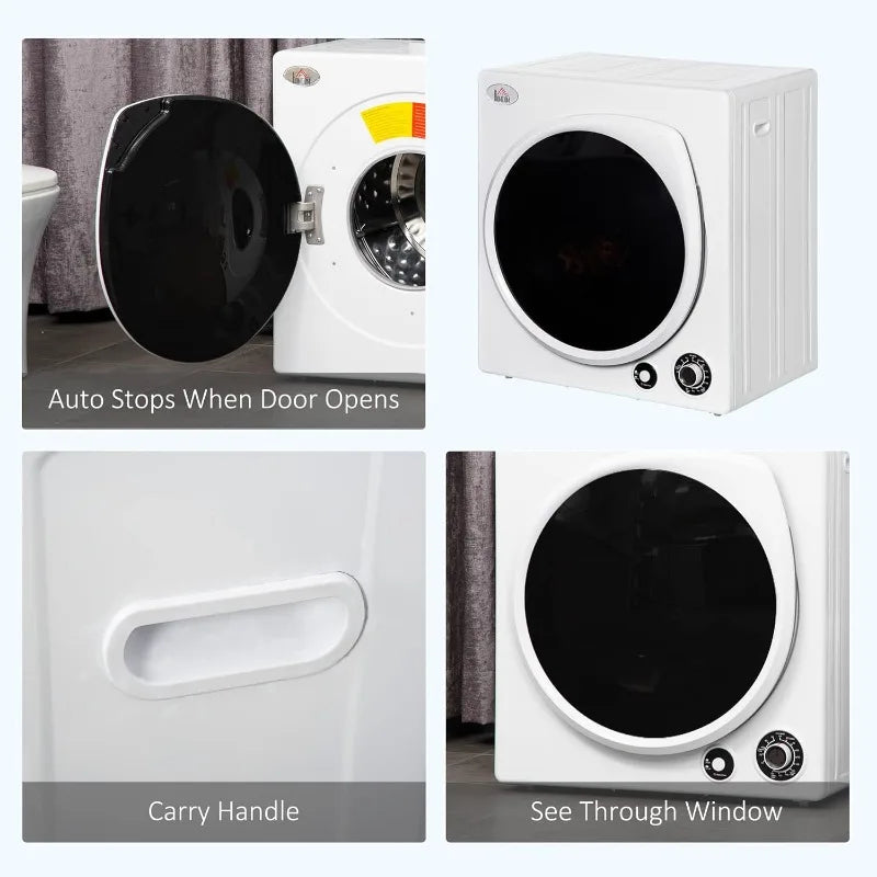 Automatic Dryer Machine with 5 Drying Modes and Stainless Steel Tub
