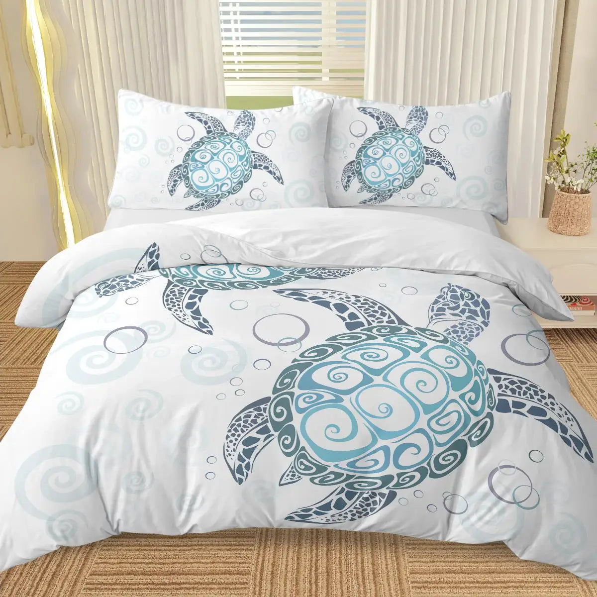Aqua Teal Sea Bedding Set