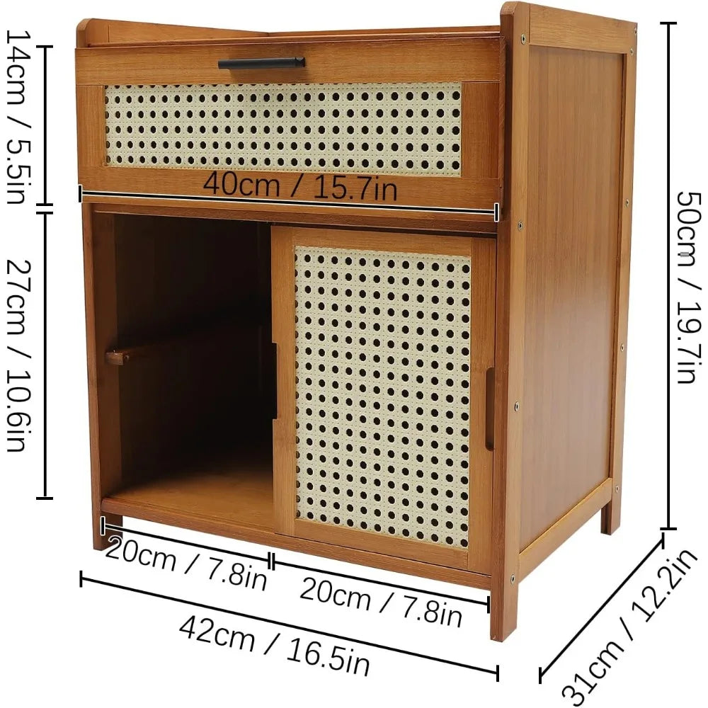 Bedside Table with Storage Drawer