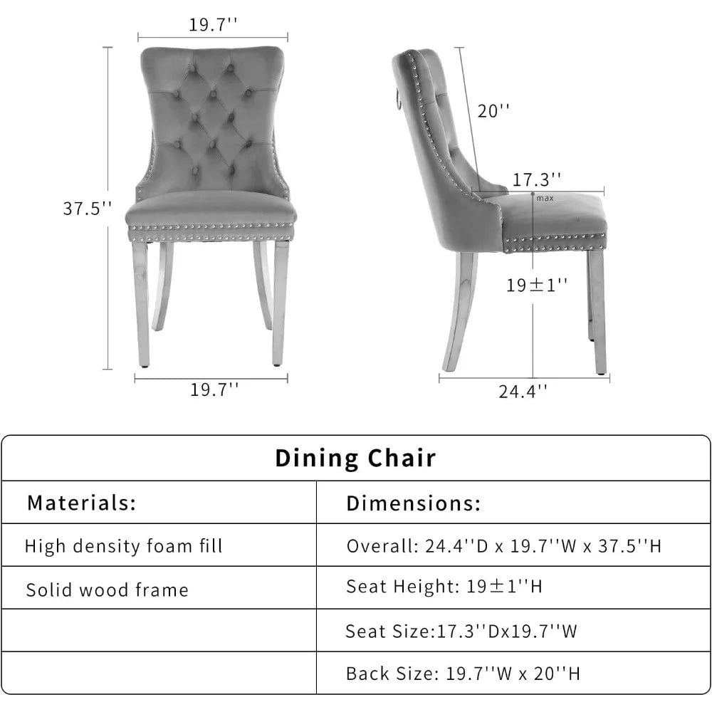 Velvet Dining Chairs Set