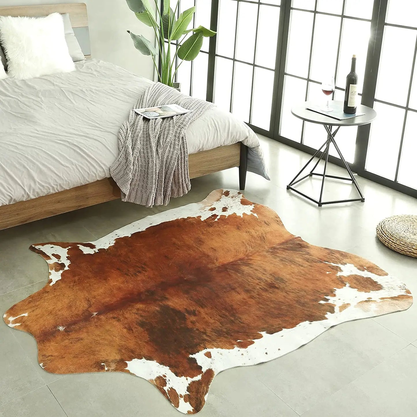 American style Animal Print Rug faux fur