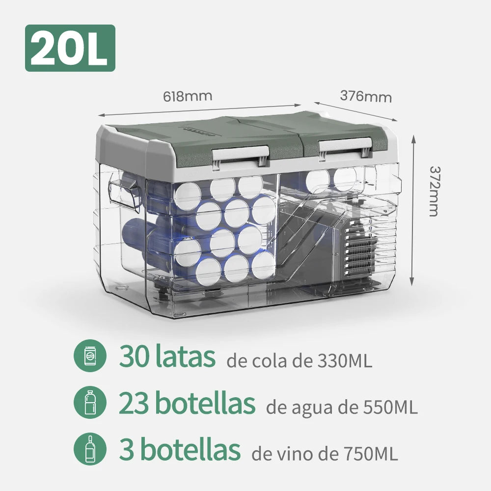 Portable Refrigerator Mini Fridge Freezer 12V Compressor Cooler for Camping