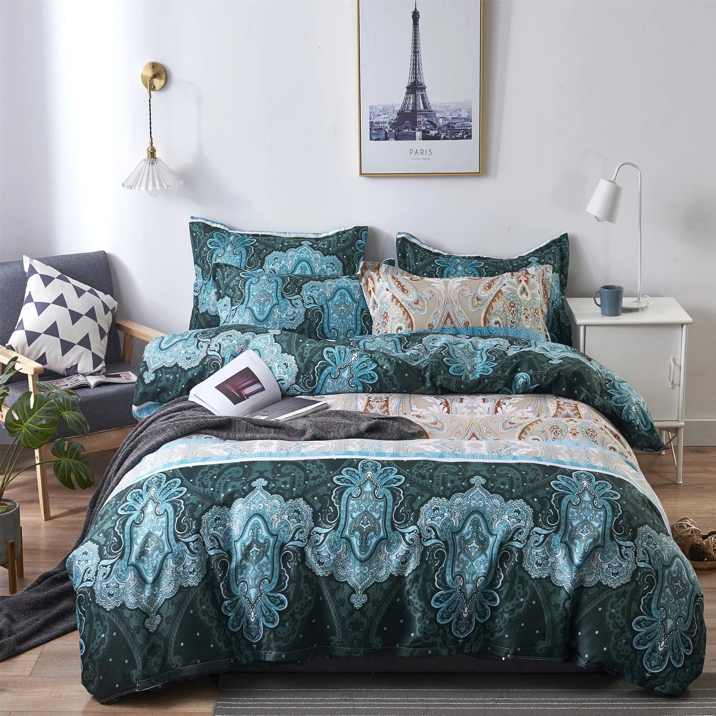Exotic Bohemian Style Quilt Cover