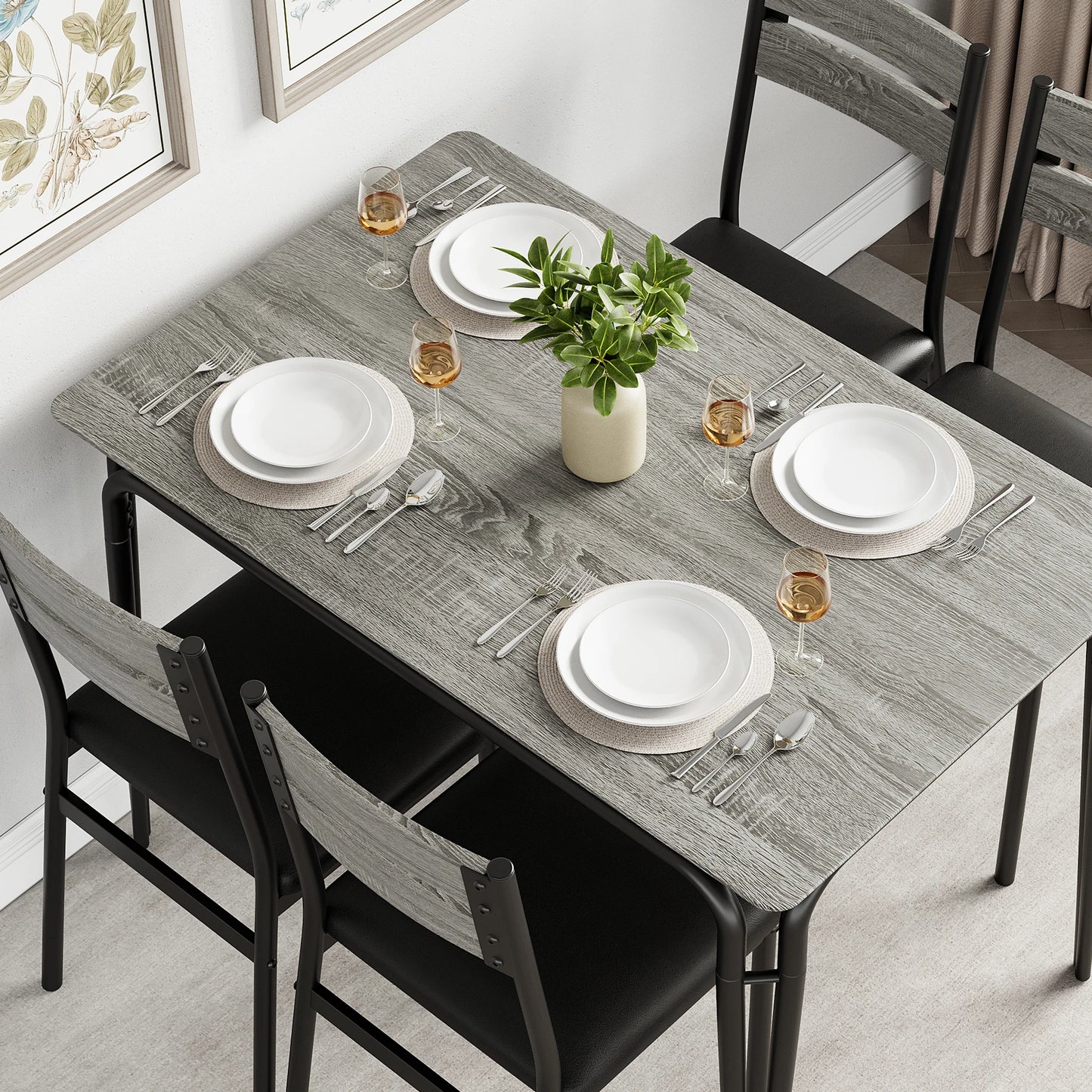 Dining Rectangular Table Set for 4