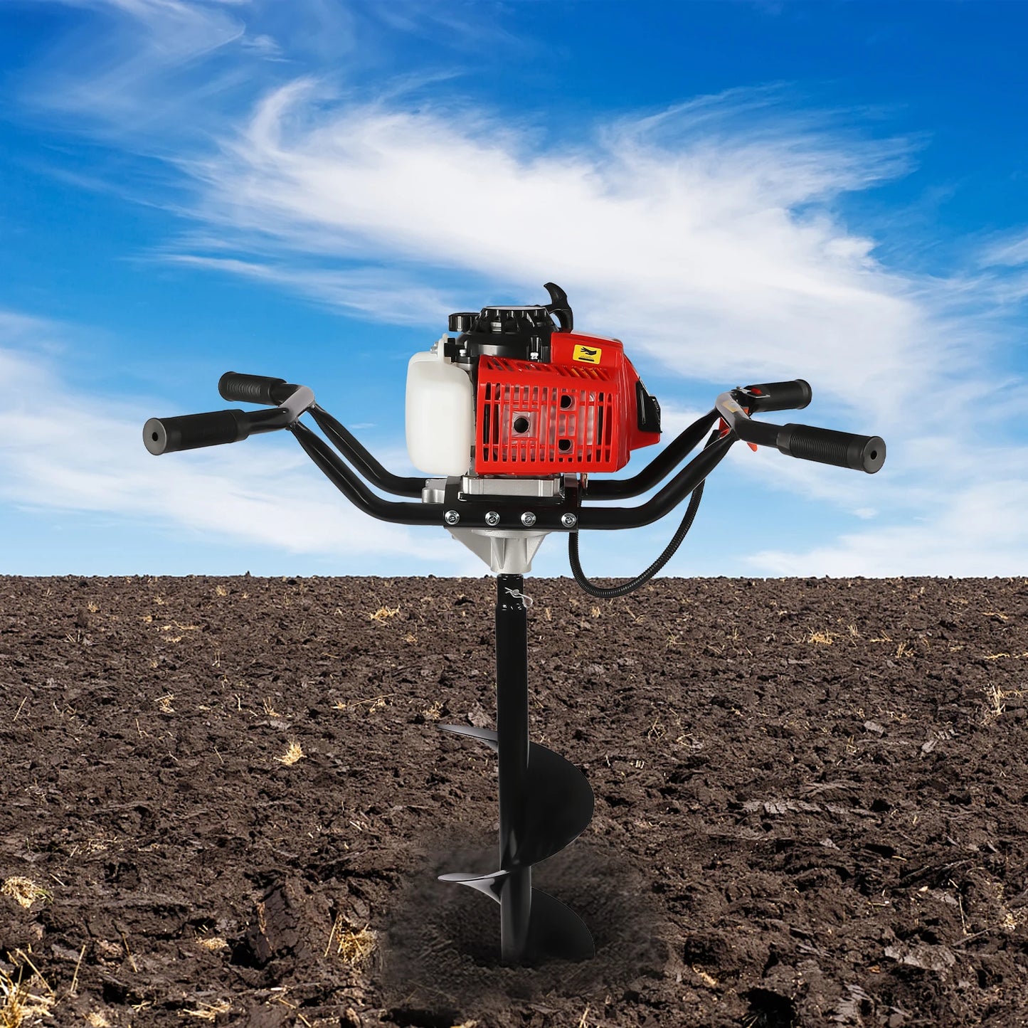 Gasoline Earth Auger 200mm Drills with 8In Auger Bits
