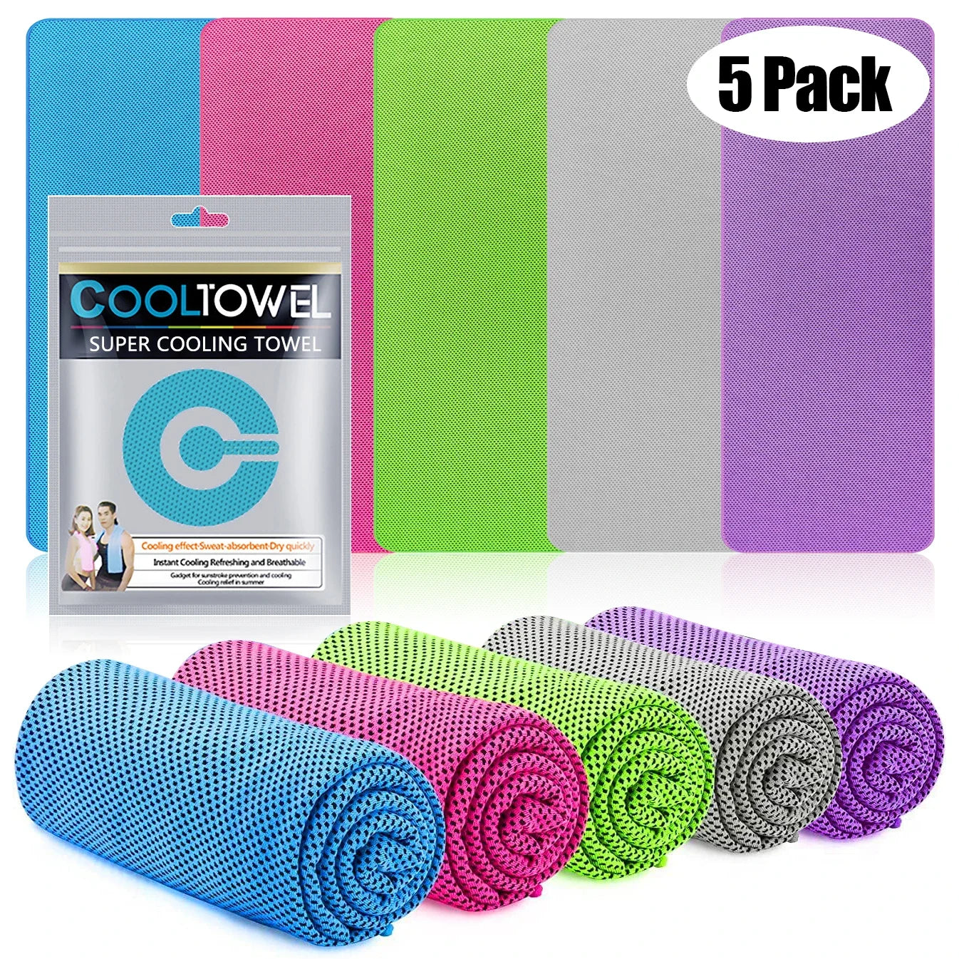 Microfiber Cooling Towels for Running, Yoga, Workout, climbing