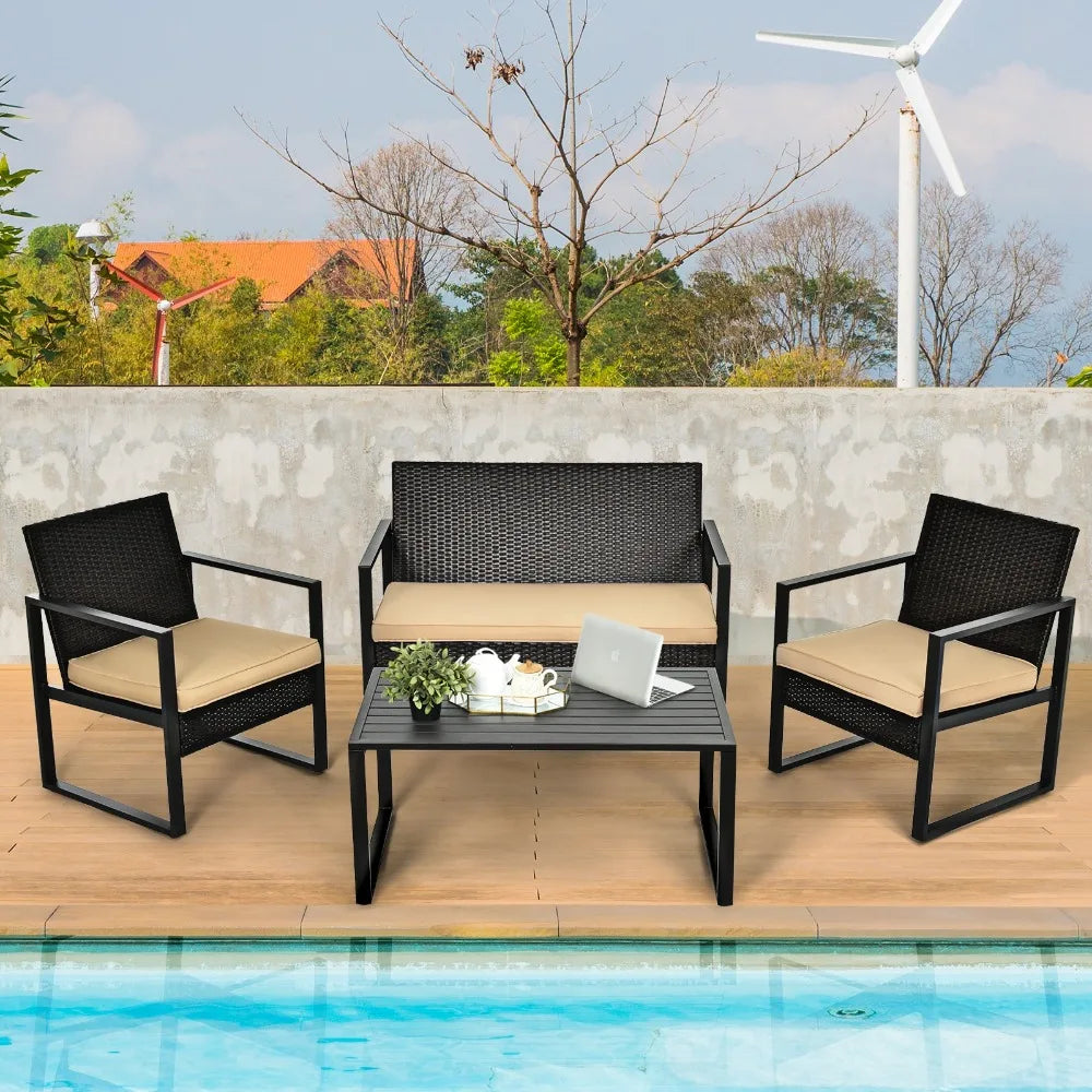 Patio Rattan Furniture Set