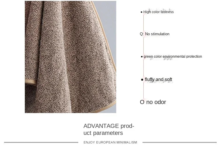 Bamboo Charcoal Coral Velvet Bath Towel