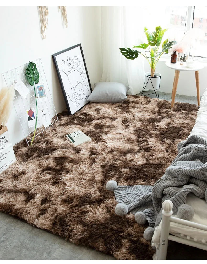 Fluffy Carpet Modern Home Decor Mats Thickened Non-Slip