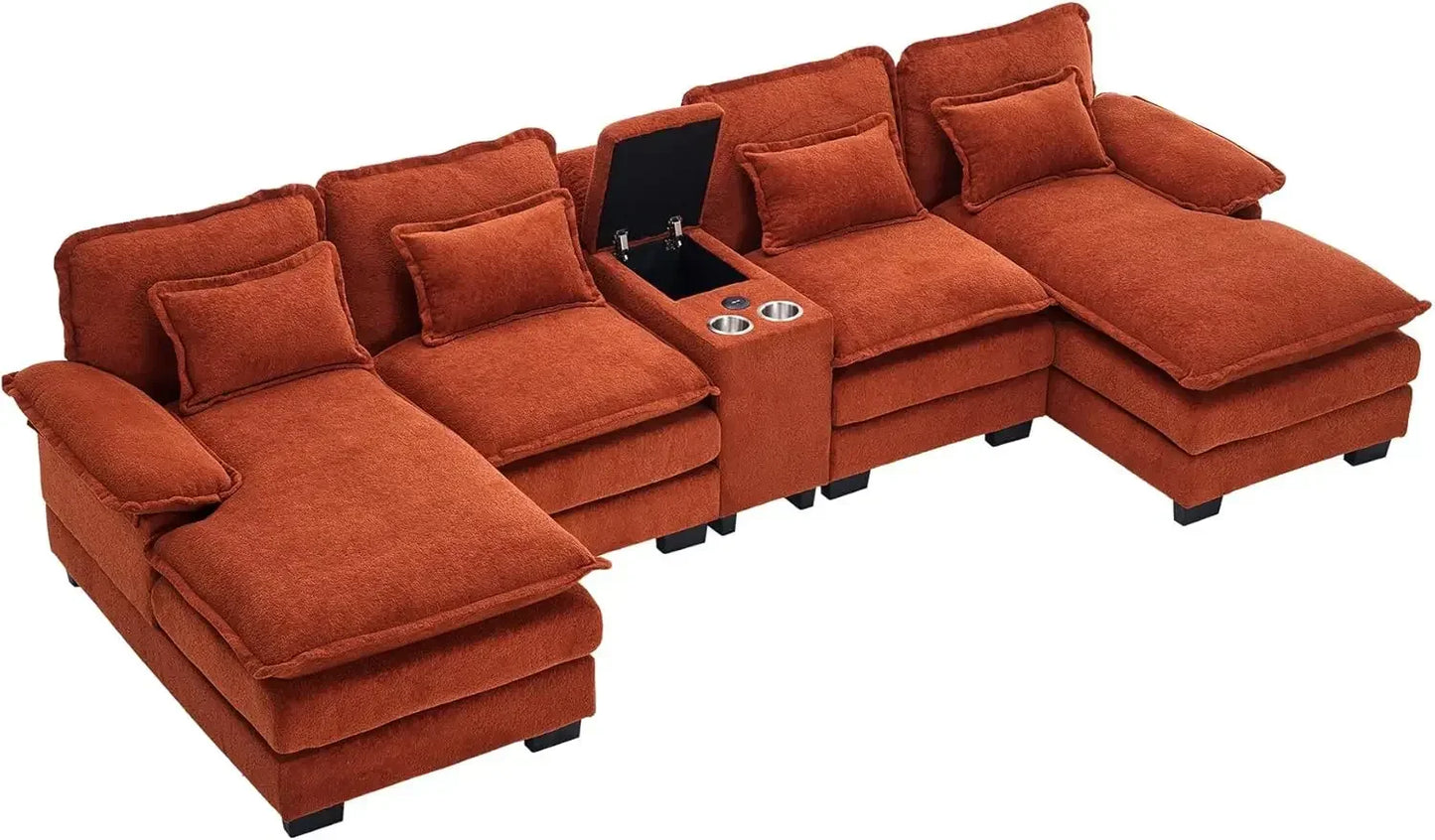 Modern Upholstered Large Modular Sofa