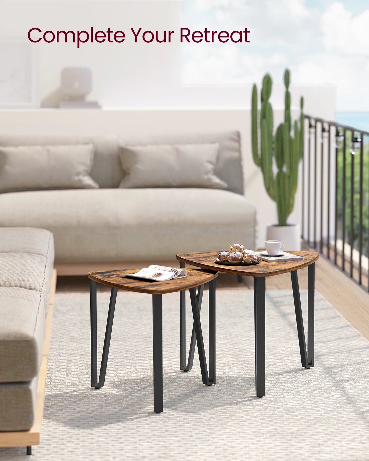 ndustrial Small Stacking Side Tables