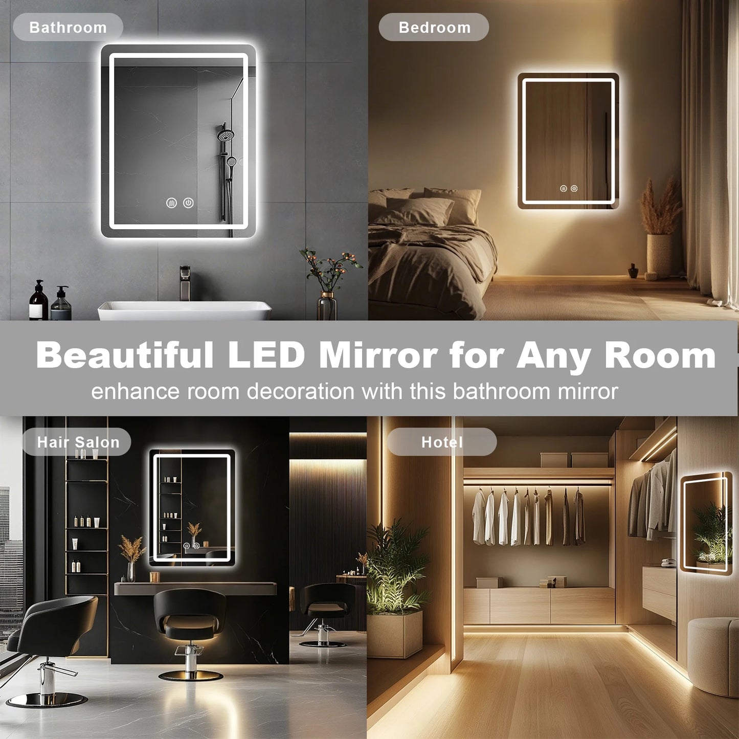 LED Vanity Mirror with Backlit Lights
