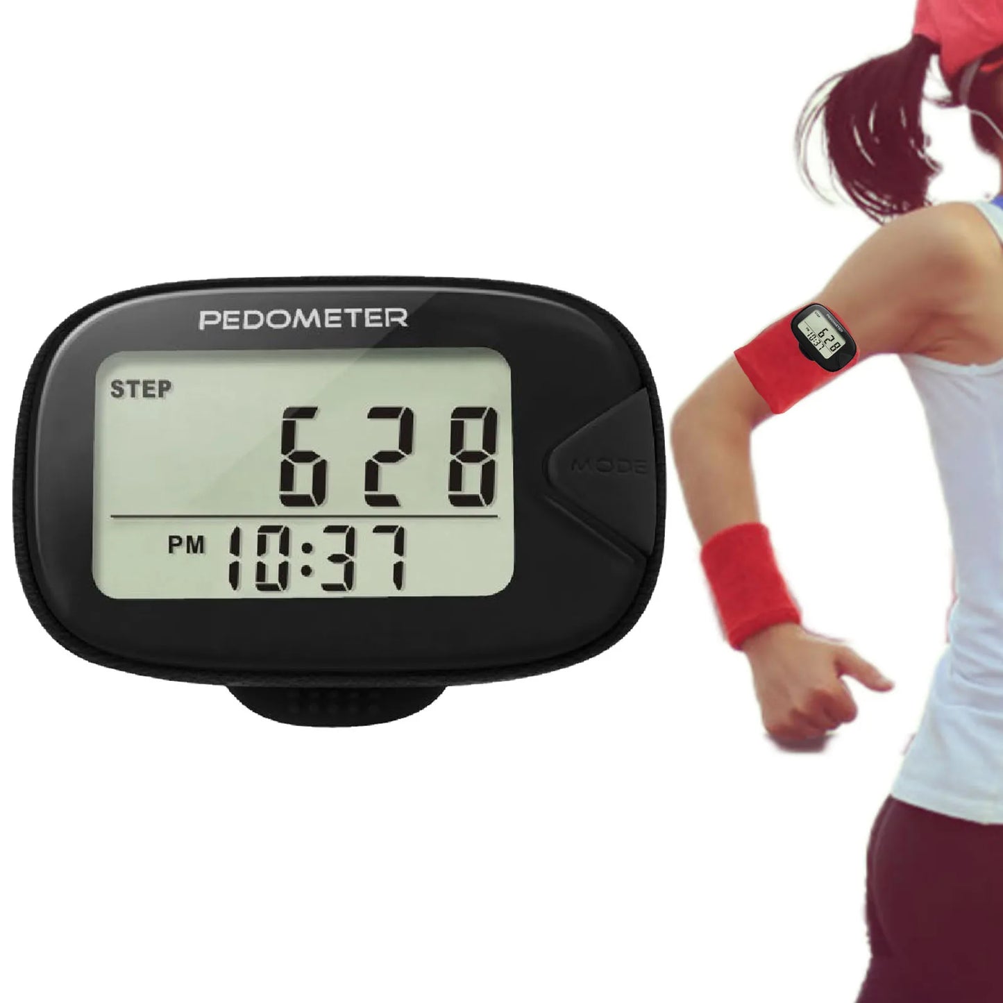 Multifunctional Pedometer With Clip On Step Counter