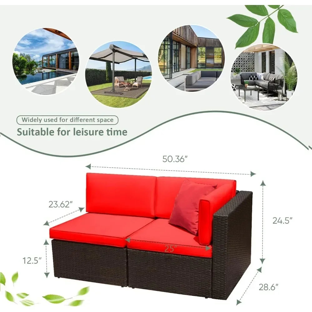 Patio Furniture Sofa Sets - All-Weather Sofa