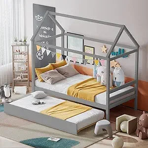 Full Size Kids Solid Wood Platform Bed