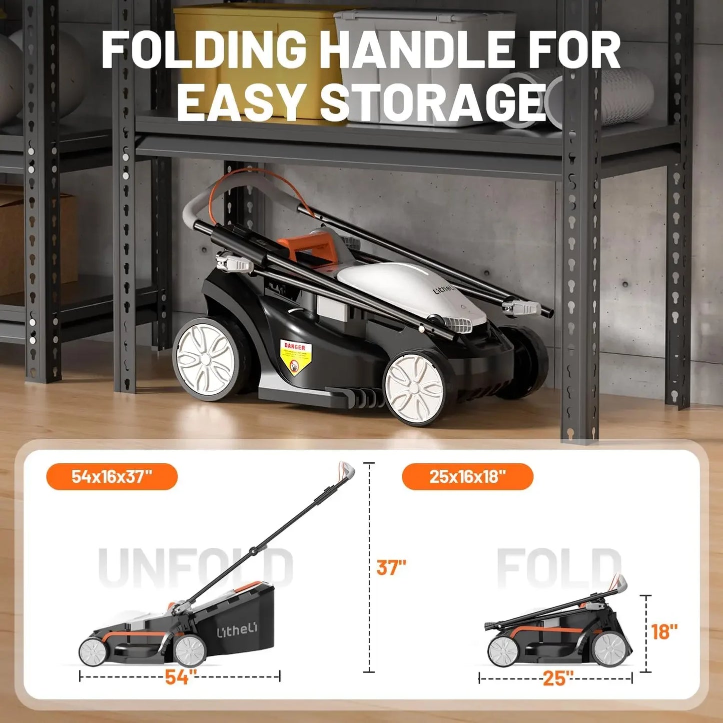 Cordless Lawn Mower - Portable Battery Included