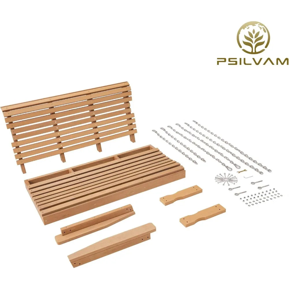 Porch Swing with 2-Person Poly Lumber Outdoor Porch Swing