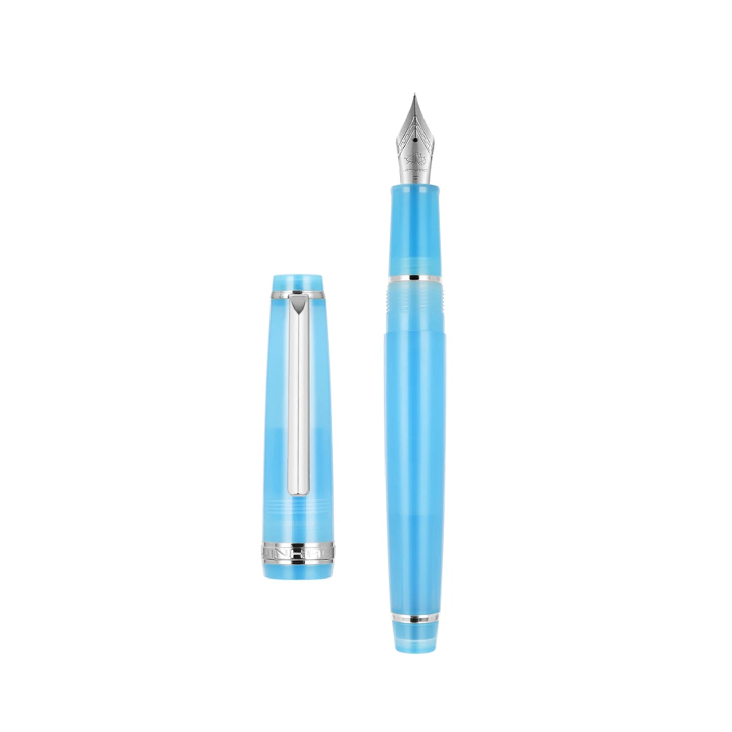 Fountain Pen Silver clip Acrylic Barrel Fine Nib
