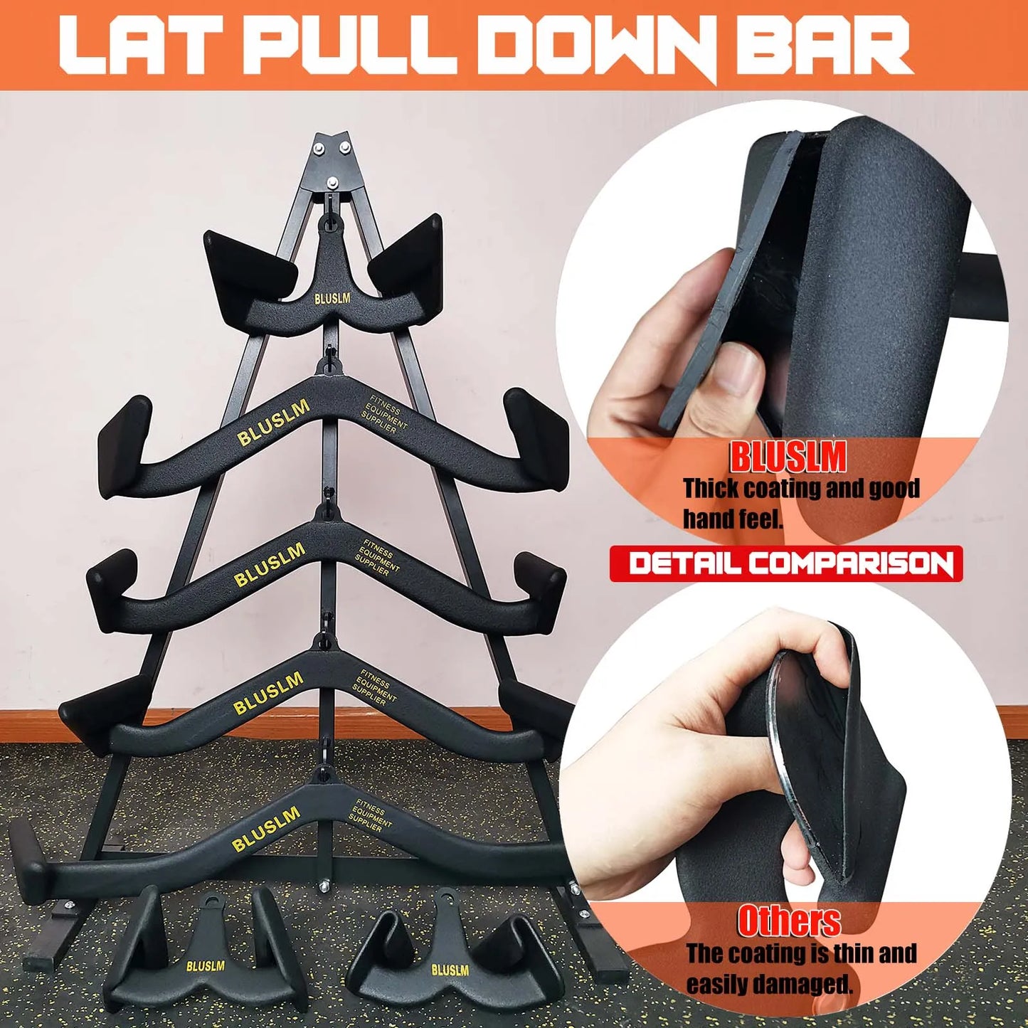 Home Gym Pull Down Cable Machine Attachments Bar System