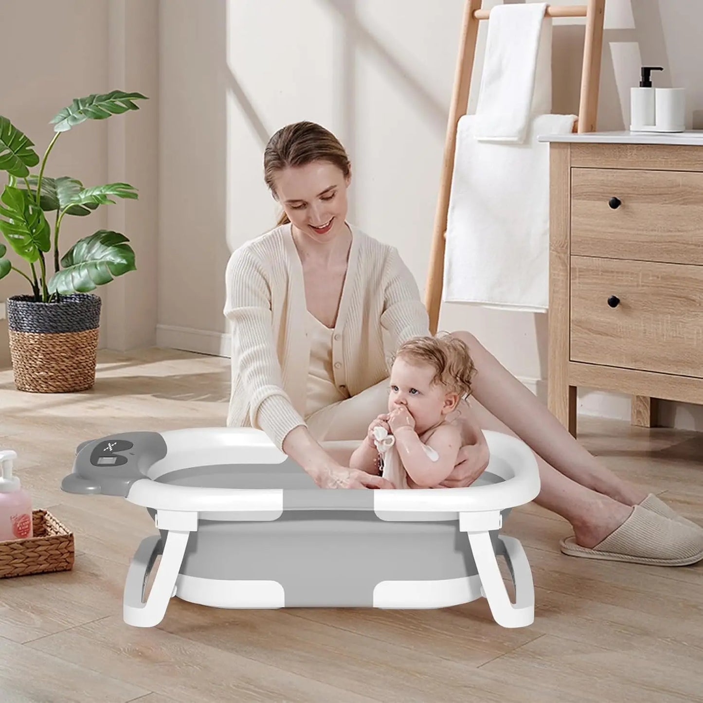 Baby Bathtub Real-Time Temperature Display