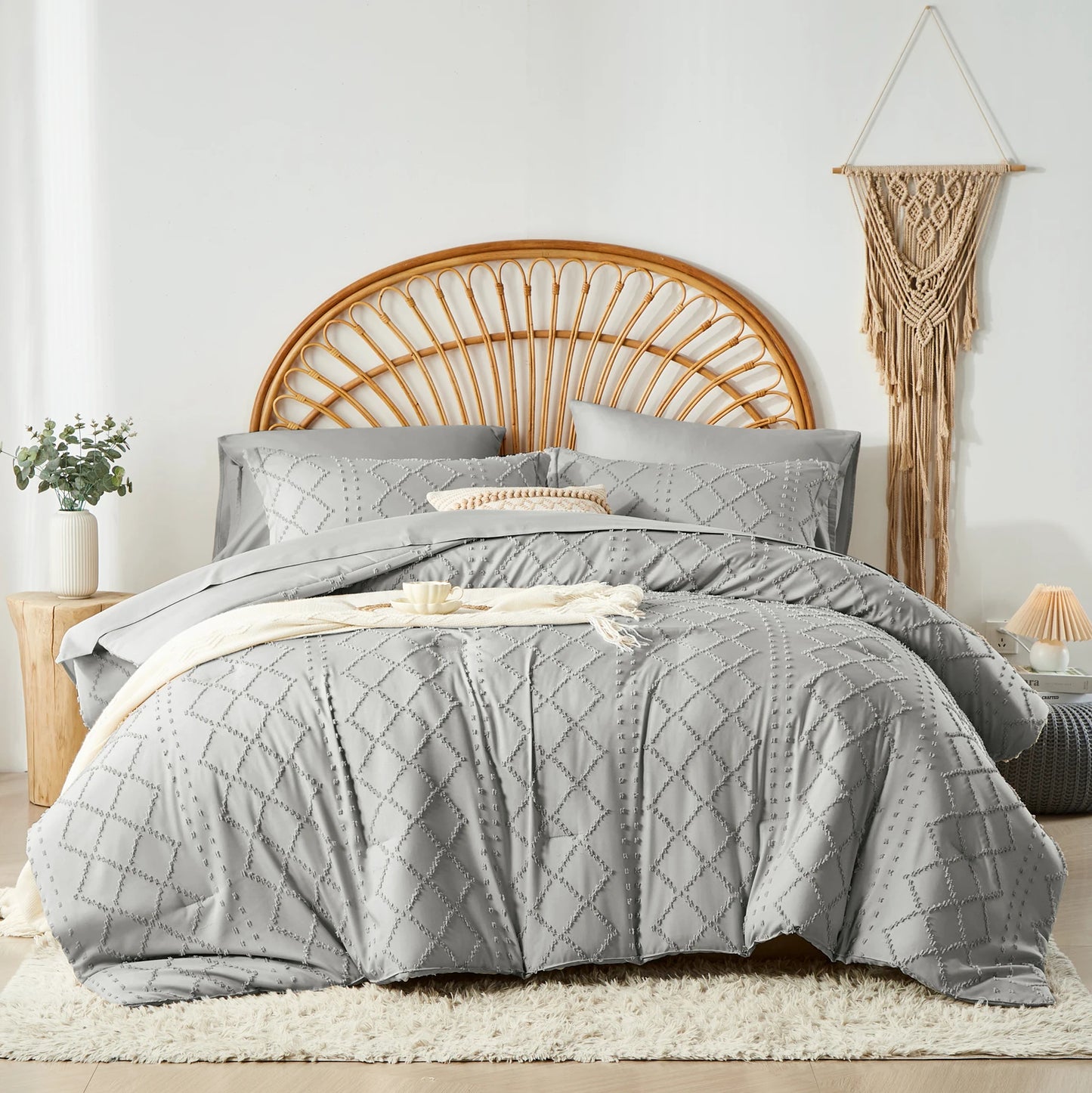 Tufted Boho Comforter Set