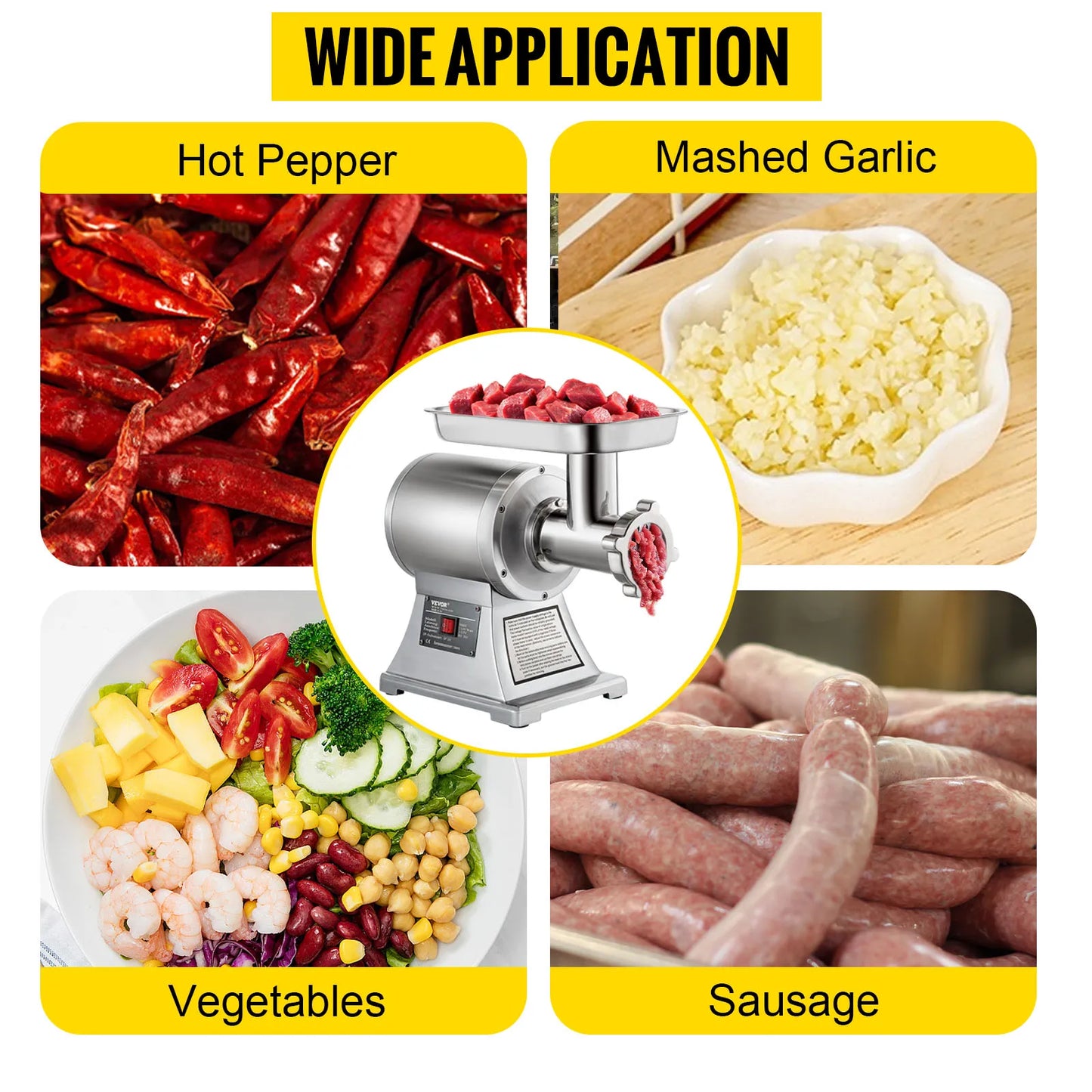Electric Meat Processor Heavy Duty Commercial Grinder Machine