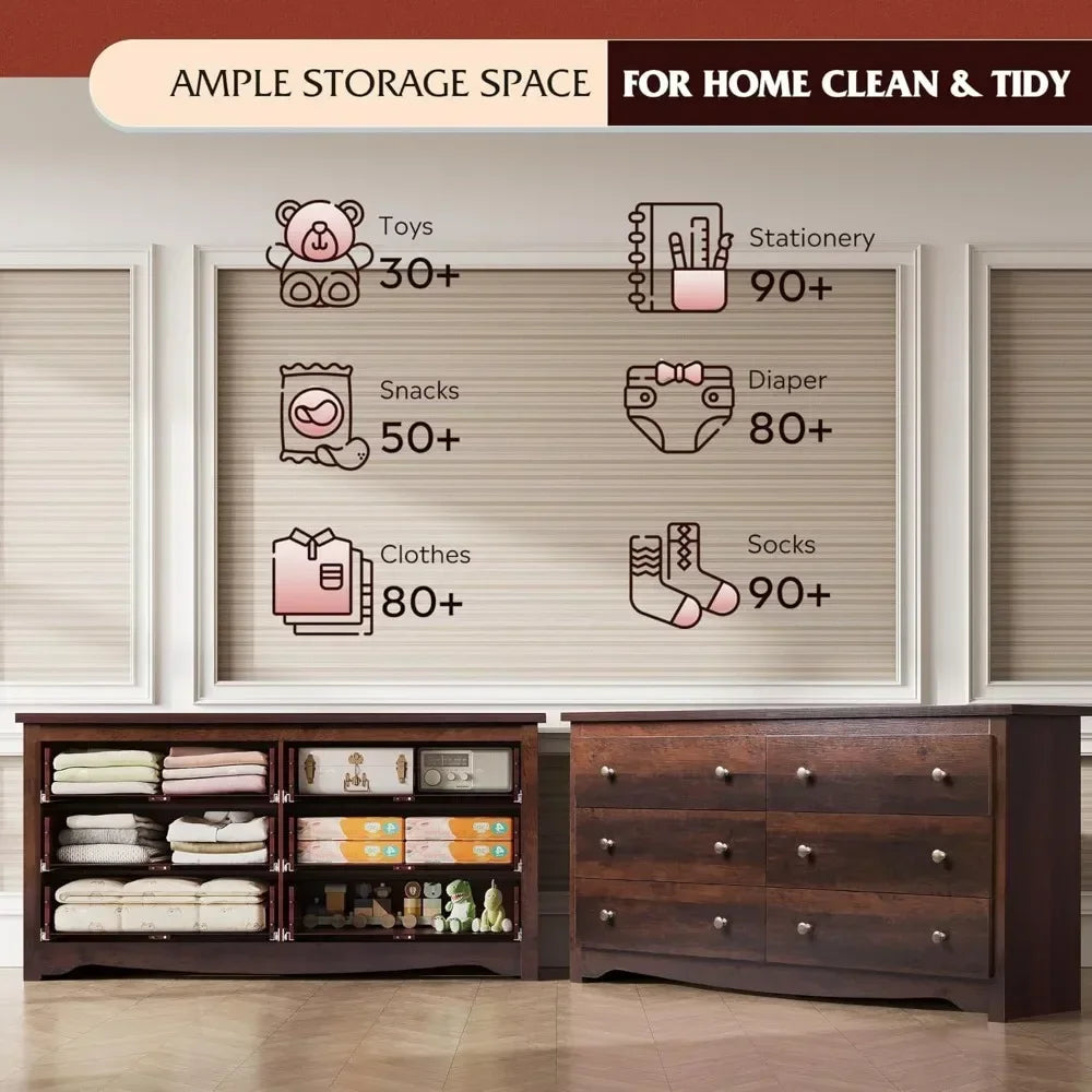 Modern Large Wood Dresser