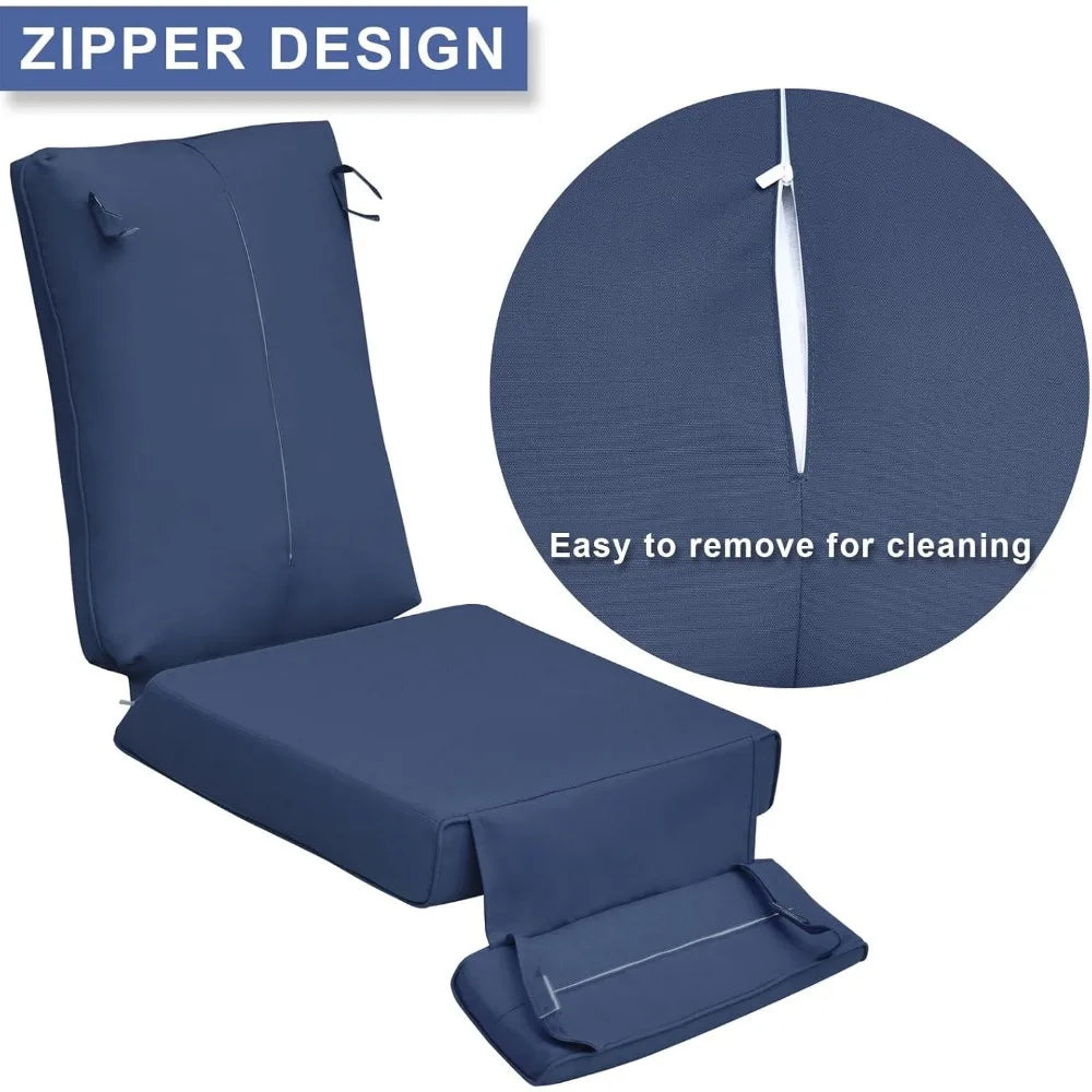 All-Weather Outdoor Recliner Cushion - Replacement Patio Chair