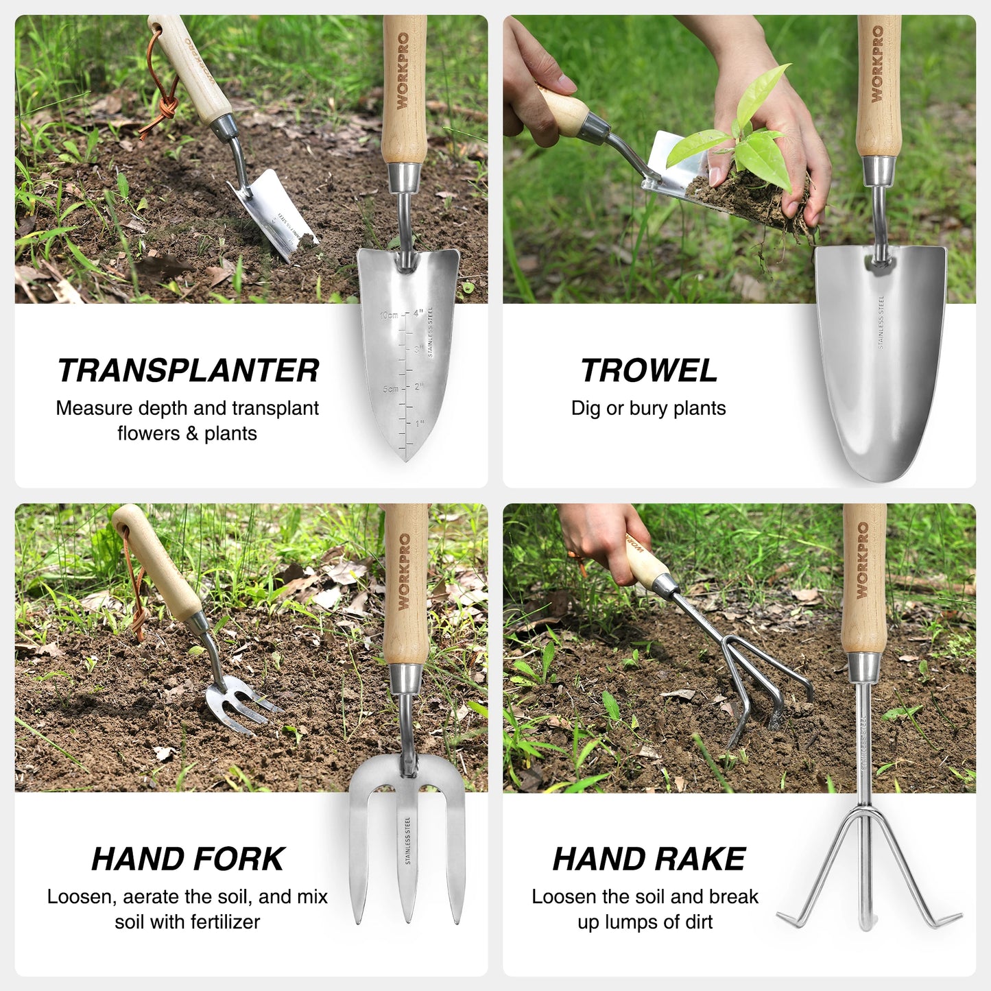 Pink Garden Stainless Steel Gardening Tools Set