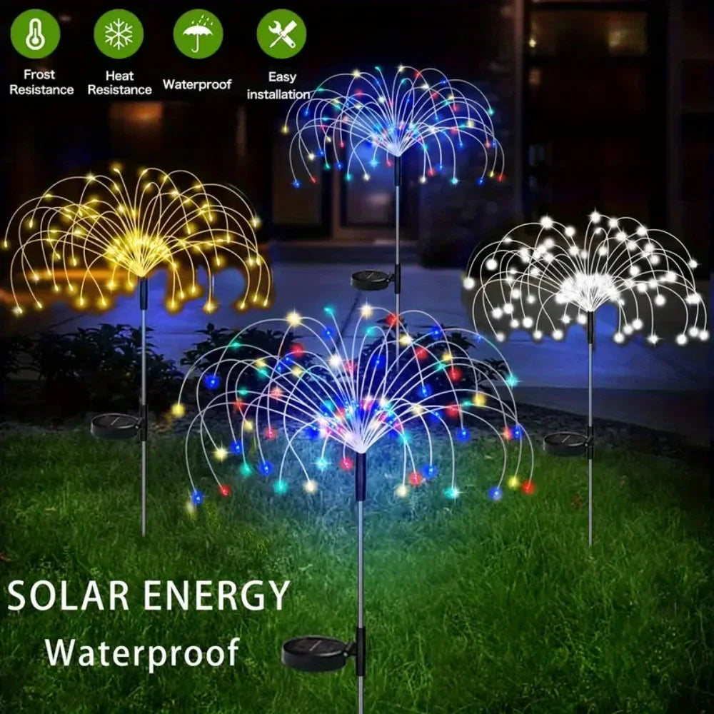 Garden LED Solar Fireworks Lights