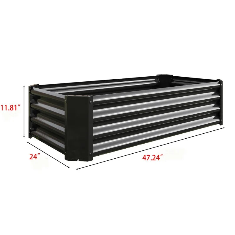 Garden metal elevated bed kit