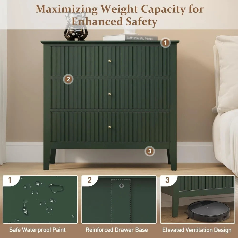 Fluted Drawer Dresser